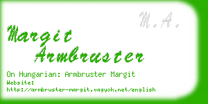 margit armbruster business card